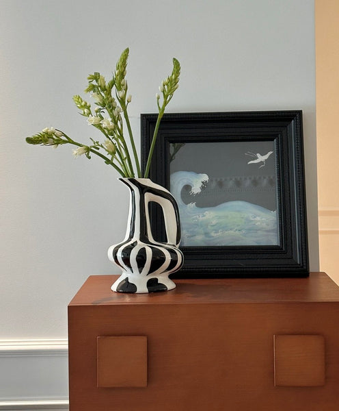 Porcelain Bud Vases, Handmade Water Holding Flower Vases, Modern Ceramic Flower Vases, Small Flower Vases on Table-Paintingforhome