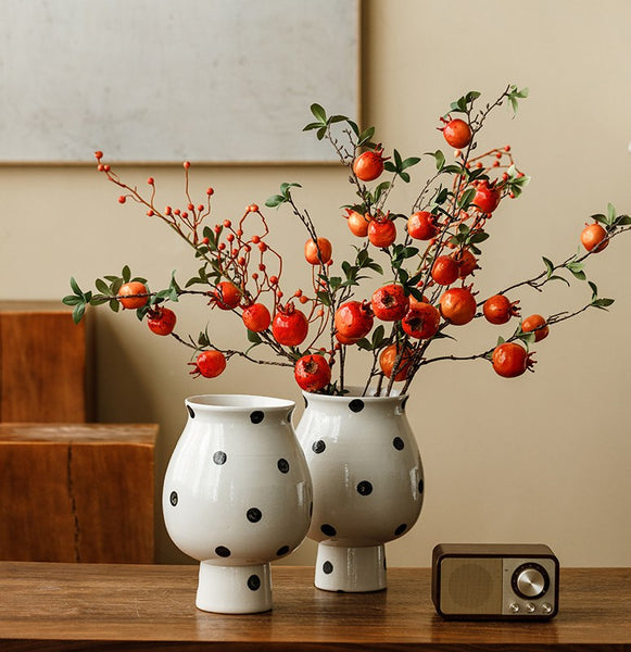 Ceramic Bud Vases, Small Flower Vases on Table, Handmade Water Holding Flower Vase, Modern Porcelain Flower Vases-Paintingforhome