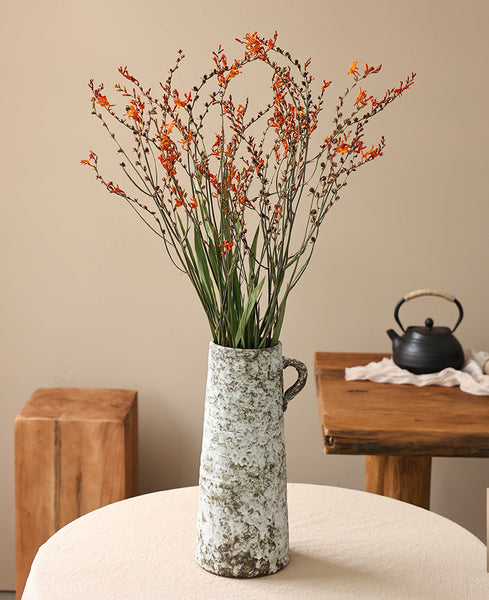 Dried Fire Orchid Bouquet, Natural Decorations, Flower Arrangement, Handmade Artificial Flower, Natural Dried Flowers-Paintingforhome