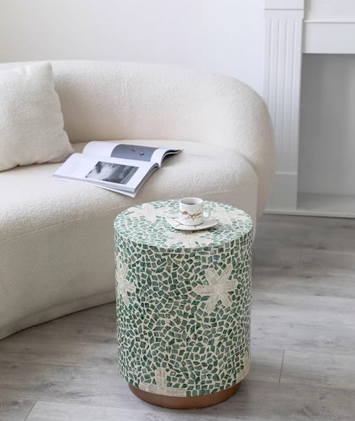 Modern Small Sofa Side Table, Unique Small End Table, Creative Coffee Table, Contemporary Round Side Table, Portable Casual Side Table-Paintingforhome