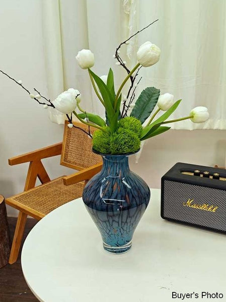 Handmade Liuli Vases, Centerpiece Vases on Table, Colored Glaze Vase for Modern Home Decor, Glass Bud Vases, Bouquet Flower Vase-Paintingforhome