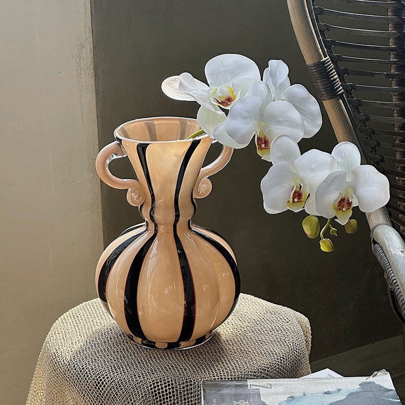 Creative Modern Living Room Vase, Unique Ceramic Flower Holder, Artistic Home Decor, Handmade Sculpture