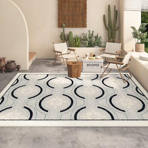 Dining Room Abstract Floor Rugs, Contemporary Area Rugs Next to Bed, Hallway Modern Runner Rugs, Modern Rugs under Coffee Table-Paintingforhome
