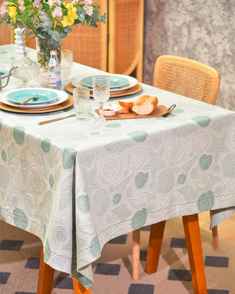 Modern Dining Room Table Cloths, Farmhouse Table Cloth, Wedding Tablecloth, Square Tablecloth for Round Table, Cotton Rectangular Table Covers for Kitchen-Paintingforhome