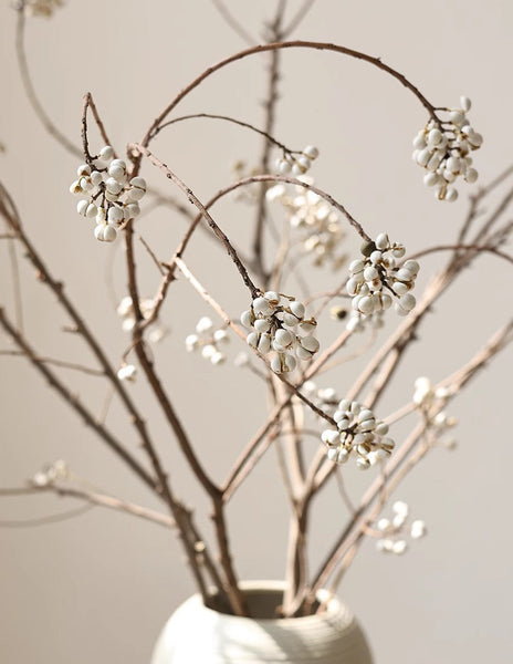 Dried Tree Twigs, Flower Arrangement, Dried Chinese Tallow Tree Twigs, Natural Decorations, Handmade Artificial Flower, Natural Dried Branches-Paintingforhome