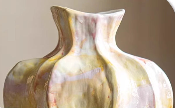 Centerpiece Ceramic Bouquet Vases, Handmade Modern Flower Vase, Large Contemporary Vases on Dining Table, Porcelain Vases for Modern Home Decor-Paintingforhome