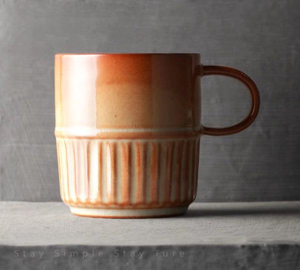 Handmade Ceramic Coffee Mug, Large Capacity Coffee Cup, Large Pottery Coffee Cup, Large Tea Cup-Paintingforhome