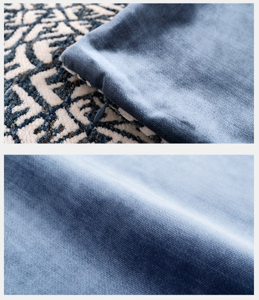 Modern Pillows for Couch, Blue Decorative Throw Pillows for Living Room, Decorative Pillow Covers, Large Modern Sofa Cushion-Paintingforhome