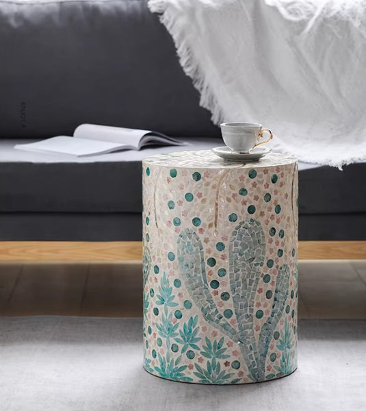 Unique Small End Table, Portable Casual Side Table, Creative Coffee Table, Contemporary Small Sofa Side Table, Shell Small Side Table-Paintingforhome