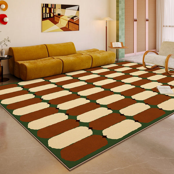 Geometric Modern Rugs, Mid Century Contemporary Rugs, Modern Living Room Rug Ideas, Colorful Area Rugs for Dining Room-Paintingforhome
