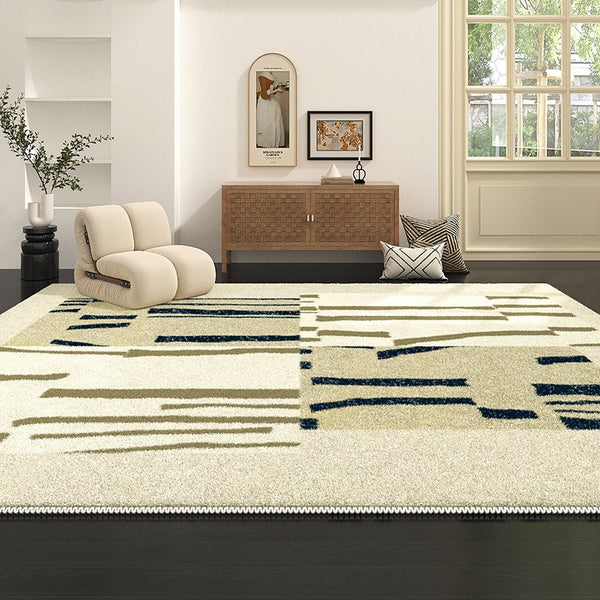 Living Room Abstract Modern Rugs, Modern Rug Ideas for Bedroom, Dining Room Modern Floor Carpets, Contemporary Modern Rugs Next to Bed-Paintingforhome