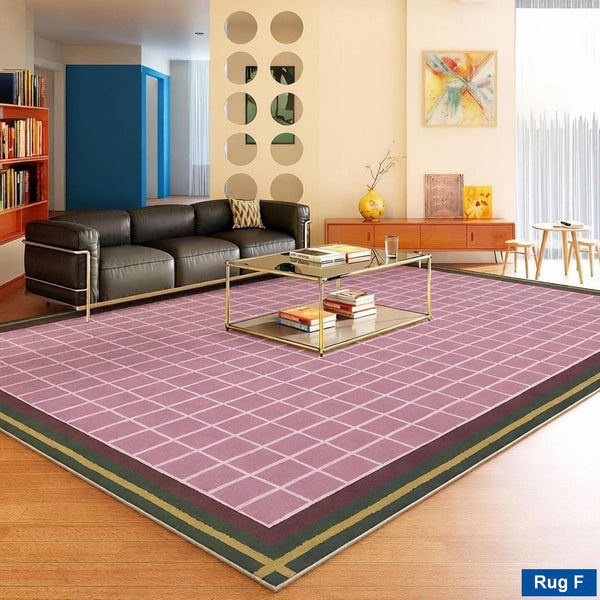 Modern Rugs under Coffee Table, Mid Century Contemporary Modern Rugs, Colorful Modern Rugs for Living Room, Dining Room Geometric Modern Rugs