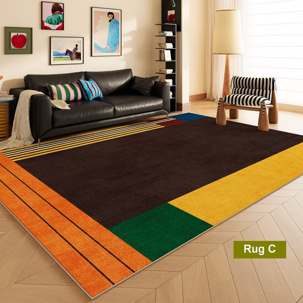 Modern Living Room Rug Ideas, Geometric Modern Rugs for Dining Room, Mid Century Colorful Rugs, Contemporary Abstract Rugs under Coffee Table