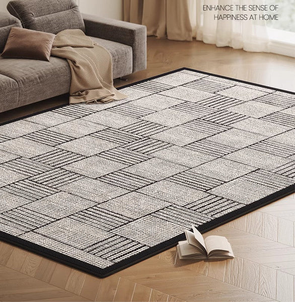 Living Room Contemporary Modern Rugs, Modern Rugs for Dining Room, Large Abstract Geometric Modern Rugs, Bedroom Modern Rugs-Paintingforhome