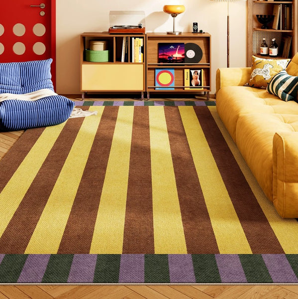 Abstract Contemporary Rugs for Bedroom, Modern Rugs for Living Room, Modern Rugs under Sofa, Colorful Modern Carpets for Dining Room