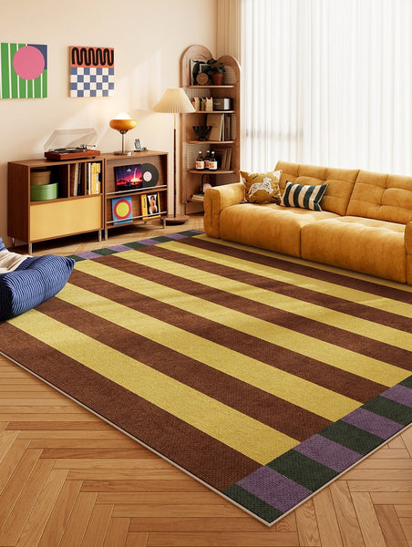 Abstract Contemporary Rugs for Bedroom, Modern Rugs for Living Room, Modern Rugs under Sofa, Colorful Modern Carpets for Dining Room