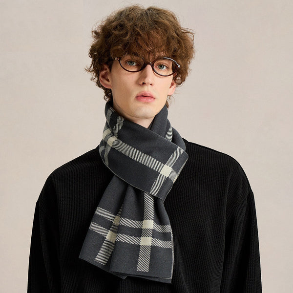Business Casual Scarf for Men, Long Wool Man Scarf, Formal Men Scarf Styles, Men's Winter Scarves, Fashion Men Scarf, Unique Gifts for Men, Men's Wool Scarf Winter