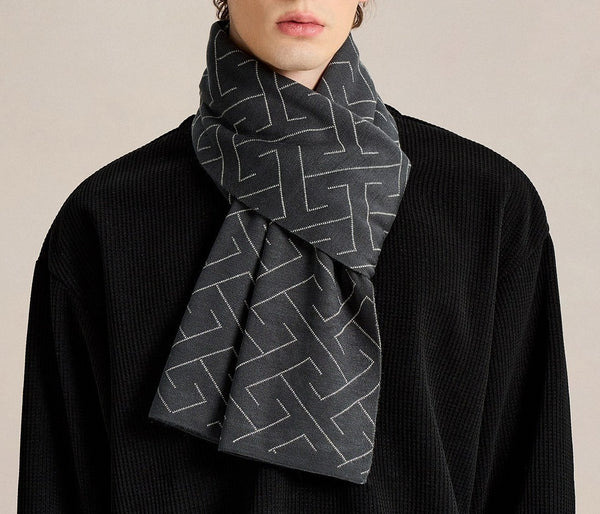 Unique Gifts for Men, Men's Wool Scarf Winter, Business Casual Scarf for Men, Long Wool Man Scarf, Formal Men Scarf Styles, Men's Winter Scarves, Fashion Men Scarf