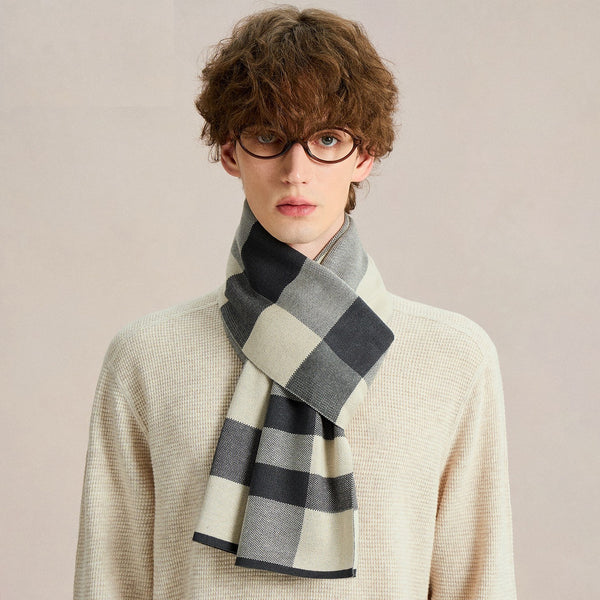 Unique Gifts for Men, Long Wool Man Scarf, Business Casual Scarf for Men, Men's Wool Scarf Winter, Formal Men Scarf Styles, Men's Winter Scarves, Fashion Men Scarf