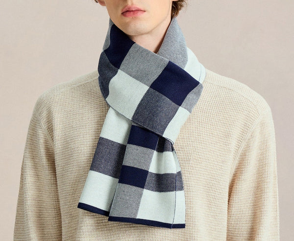 Men's Wool Scarf Winter, Formal Men Scarf Styles, Men's Winter Scarves, Unique Gifts for Men, Long Wool Man Scarf, Business Casual Scarf for Men
