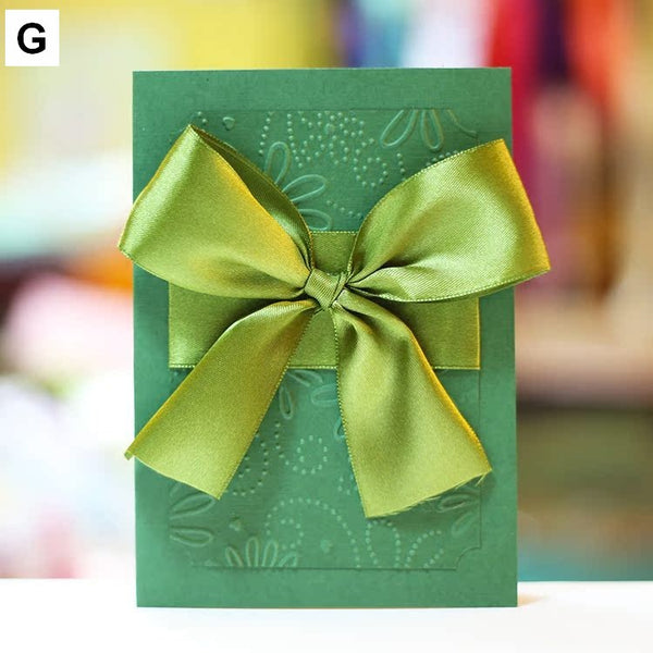 Unique Anniversary Greeting Card to Lovers, Beautiful Valentine's Day Greeting Card, Creative Birthday Greeting Card, Bowknot Greeting Cards, Original Handmade Wedding Greeting Card-Paintingforhome