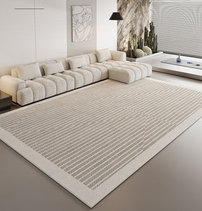 Grey Modern Rugs, Bedroom Modern Grey Rugs, Large Geometric Modern Rug Ideas for Living Room, Office Contemporary Floor Carpets-Paintingforhome