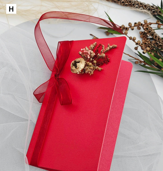 Creative Birthday Greeting Card, Unique Anniversary Greeting Card, Beautiful Valentine's Day Greeting Card, Wedding Greeting Card, Original Handmade Dried Flower Bowknot Greeting Cards-Paintingforhome