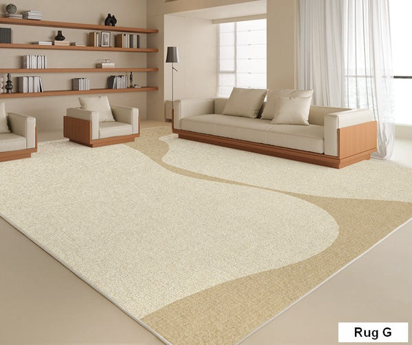 Soft Contemporary Rugs for Bedroom, Rectangular Modern Rugs under Sofa, Large Modern Rugs in Living Room, Dining Room Floor Carpets, Modern Rugs for Office-Paintingforhome