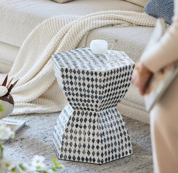 Small End Table, Modern Side Table, Bedside Small Side Table, Contemporary Bedside Table, Shell Small Sofa Side Table, Portable Casual Side Table, Creative Coffee Table, Contemporary Side Table-Paintingforhome