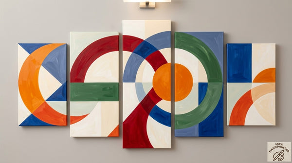 Geometric Contemporary Art, Abstract Acrylic Paintings, Hand Painted Canvas Art, Large Modern Paintings