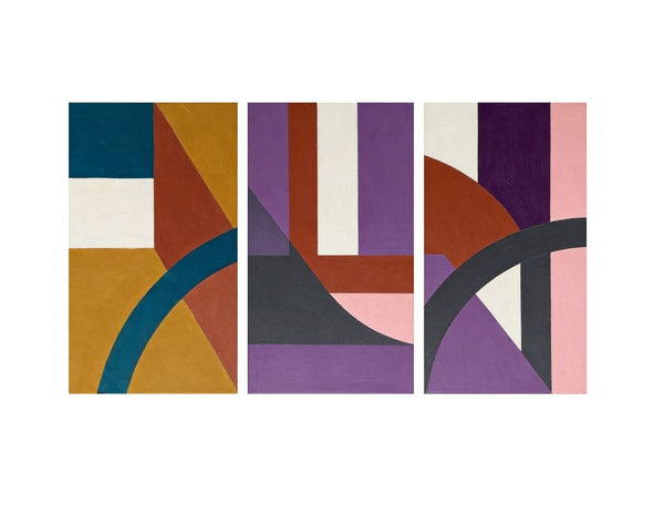 Large Abstract Paintings for Living Room, Multi Panel Canvas Art, Large Group Paintings, Geometric Abstract Paintings
