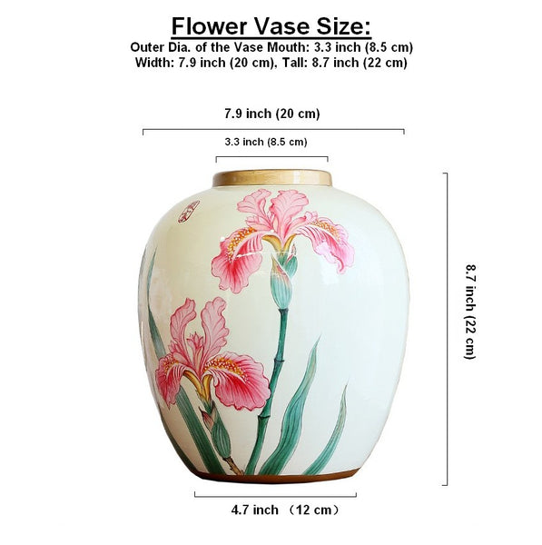 Large Flower Vases on Dining Table, Porcelain Flower Vases, Centerpiece Ceramic Bouquet Vases, Handmade Modern Flower Vase-Paintingforhome