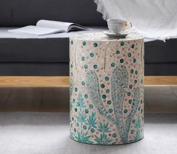 Unique Small End Table, Portable Casual Side Table, Creative Coffee Table, Contemporary Small Sofa Side Table, Shell Small Side Table-Paintingforhome