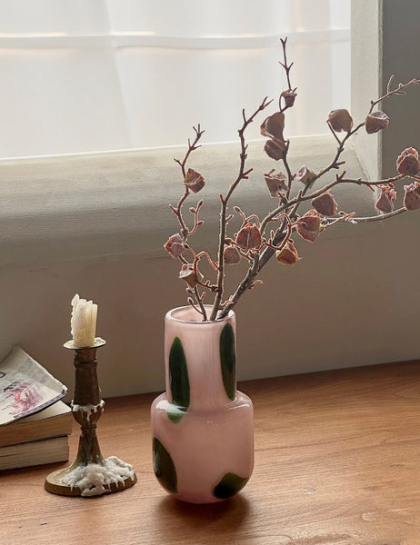 Handmade Glass Bud Vases, Flower Vases on Table, Vintage Small Glass Flower Vases, Water Holding Flower Vases-Paintingforhome