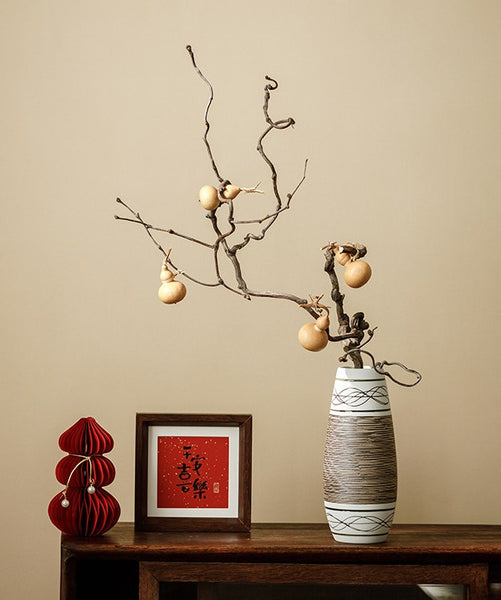 Large Flower Vase on Table, Modern Bouquet Flower Vases, Centerpiece on Dining Table, Handmade Pottery Flower Vases Urn, Water Holding Flower Vases-Paintingforhome