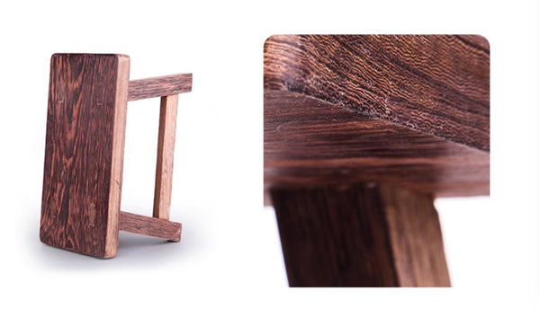 Shoe-changing Stool, Solid Wood low Stool, Wenge Wood Stool, Children's Wooden Stool, Sofa Stool, Dining Table Stool-Paintingforhome
