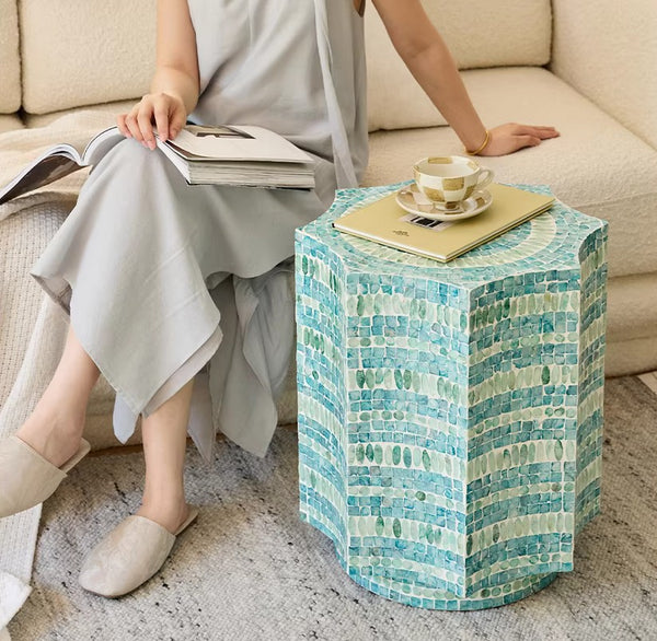 Shell Small Sofa Side Table, Contemporary Bedside Table, Bedside Small Side Table, Modern Side Table, Small End Table, Portable Casual Side Table, Creative Coffee Table, Contemporary Side Table-Paintingforhome