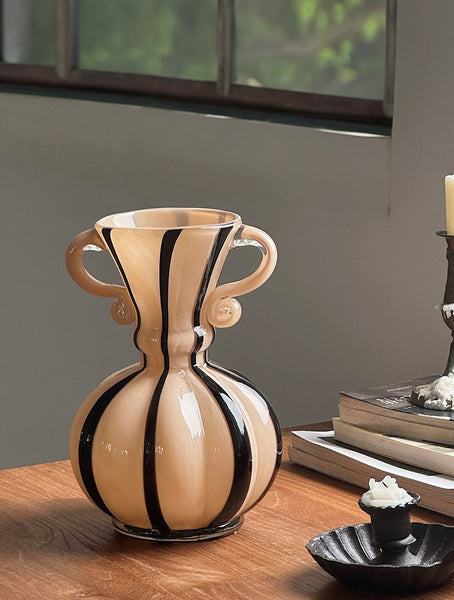 Modern Glass Flower Vases, Glass Flower Vases, Handmade Glass Bud Vases, Water Holding Flower Vases, Flower Vases on Table-Paintingforhome