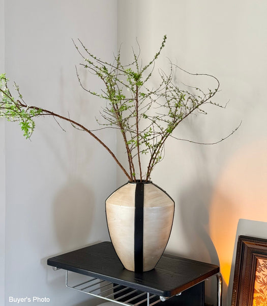 Centerpiece Ceramic Bouquet Vases, Porcelain Vases for Modern Home Decor, Large Contemporary Vases on Dining Table, Handmade Modern Flower Vase-Paintingforhome