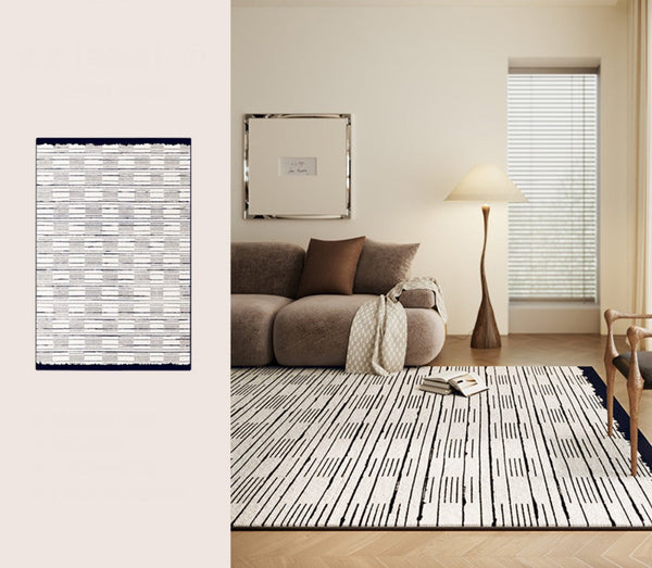 Simple Modern Rugs for Dining Room, Bedroom Modern Rugs, Living Room Contemporary Modern Rugs, Large Abstract Geometric Modern Rugs-Paintingforhome