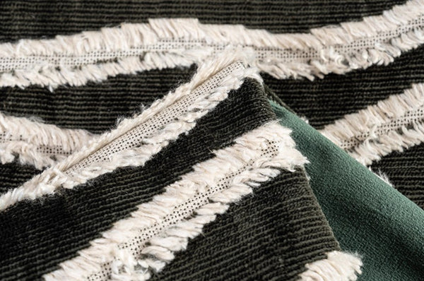 Large Simple Throw Pillow for Bedroom, Contemporary Pillows, Abstract Decorative Throw Pillows, Green Square Modern Throw Pillows for Couch-Paintingforhome