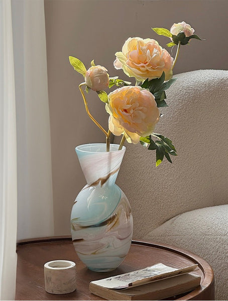 Flower Vases on Table, Handmade Glass Bud Vases, Vintage Small Glass Flower Vases, Water Holding Flower Vases-Paintingforhome