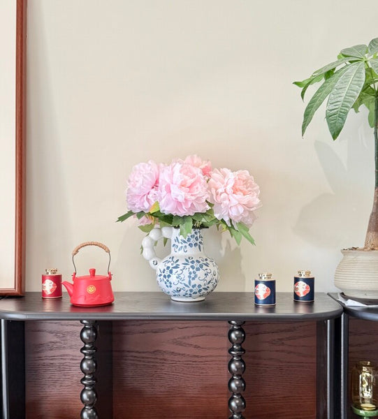 Handmade Water Holding Flower Vases, Rustic Porcelain Flower Vases, Ceramic Bud Vases, Small Flower Vases on Table-Paintingforhome