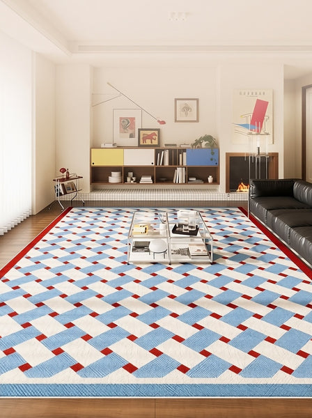Modern Living Room Rug Ideas, Mid Century Modern Rugs, Contemporary Abstract Rugs for Dining Room, Geometric Contemporary Rugs-Paintingforhome