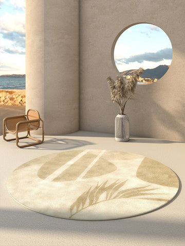 Modern Runner Rugs for Entryway, Circular Modern Rugs under Coffee Table, Bathroom Washable Modern Rugs, Round Contemporary Modern Rugs in Bedroom-Paintingforhome