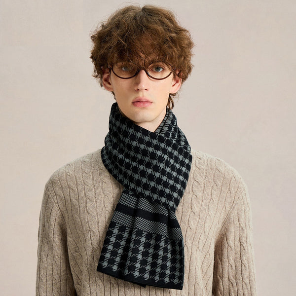Men's Wool Scarf Winter, Unique Gifts for Men, Long Wool Man Scarf, Business Casual Scarf for Men, Formal Men Scarf Styles, Men's Winter Scarves