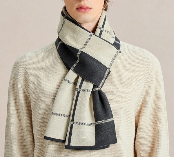 Formal Men Scarf Styles, Men's Winter Scarves, Men's Wool Scarf Winter, Long Wool Man Scarf, Business Casual Scarf for Men, Unique Gifts for Men