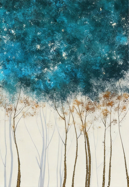 Original Abstract Paintings, Hand Painted Canvas Art, Abstact Tree Painting, Original Small Paintings, Buy Small Art Online-Paintingforhome