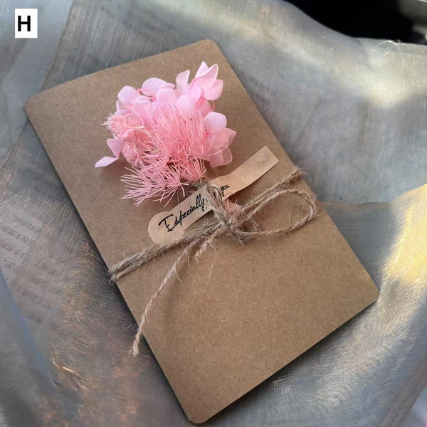 Birthday Greeting Card, Unique Anniversary Greeting Card, Creative Beautiful Valentine's Day Greeting Card, Wedding Greeting Card, Original Handmade Dried Flower Greeting Cards-Paintingforhome