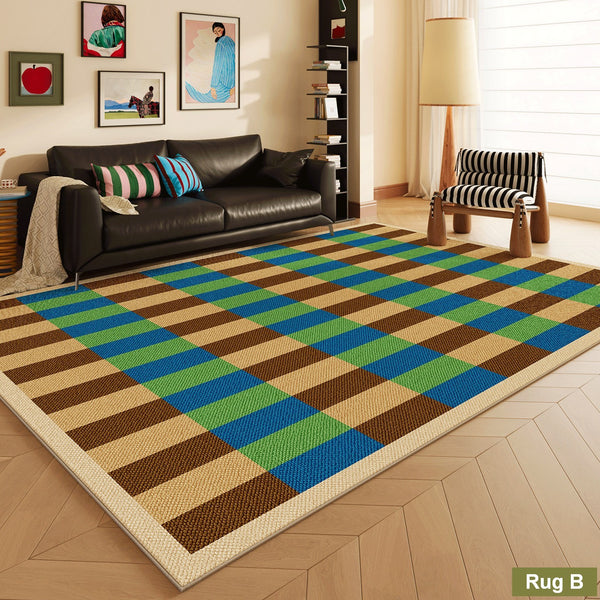 Mid Century Modern Rugs, Contemporary Modern Rugs for Bedroom, Colorful Absract Rugs for Living Room, Colorful Geometric Rugs for Dining Room-Paintingforhome